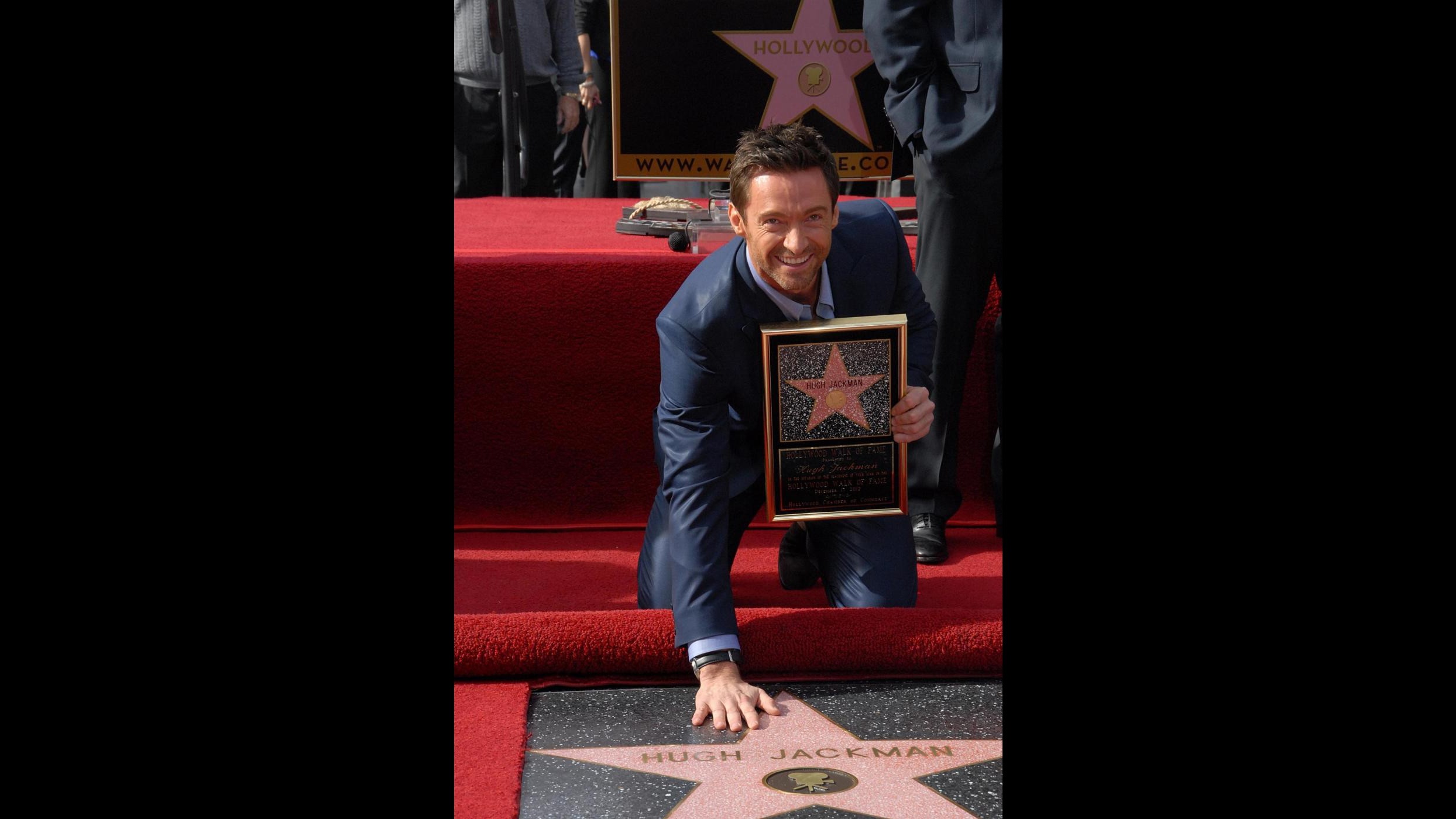 Hugh Jackman riceve la stella sulla Hollywood Walk of Fame