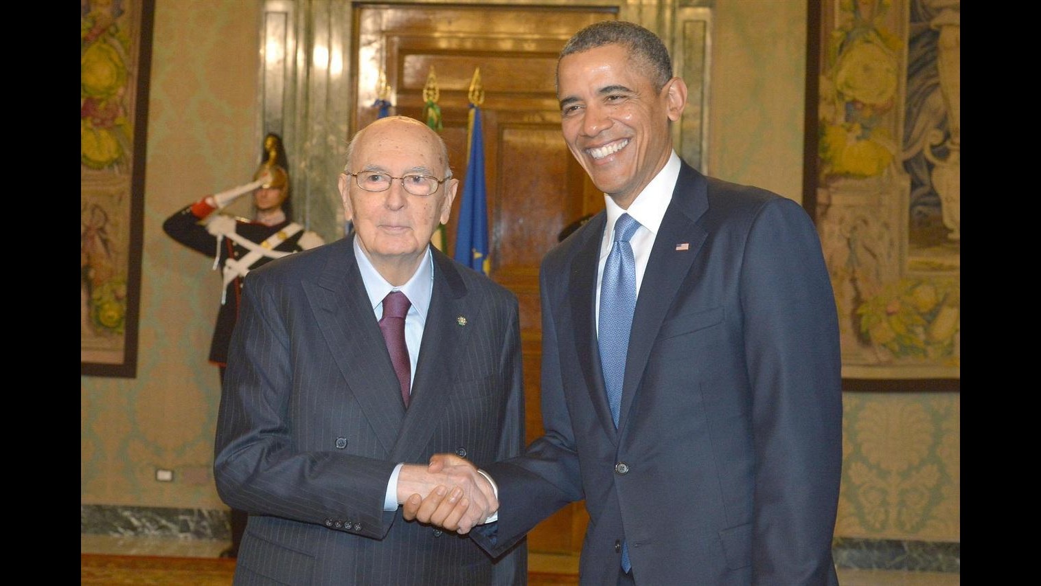 Italia-Usa, Obama è al Quirinale: incontro di 20 minuti con Napolitano