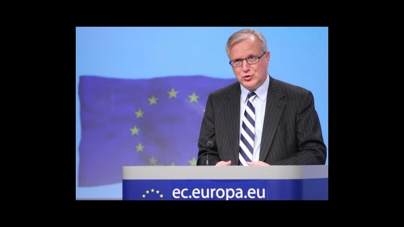 Crisi, Rehn: Prossimi mesi difficili, vera ripresa nel 2014