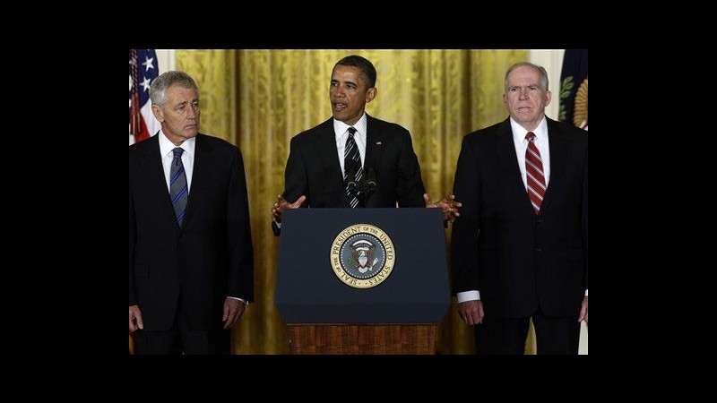 Usa, Obama nomina Brennan direttore Cia e Hagel segretario Difesa