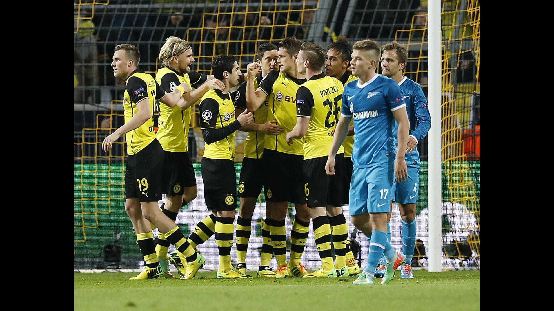Champions League, Borussia Dortmund ai quarti: lo Zenit vince 2-1 ma non basta