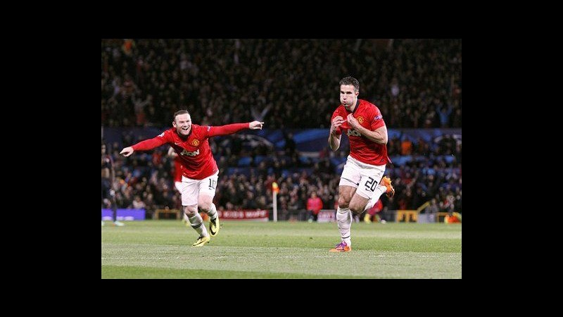 Champions League, Manchester Utd ai quarti: super Van Persie travolge l’Olympiakos 3-0