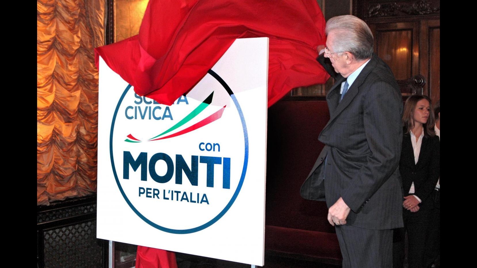 Elezioni, Monti svela simbolo: Scelta civica con Monti per l’Italia