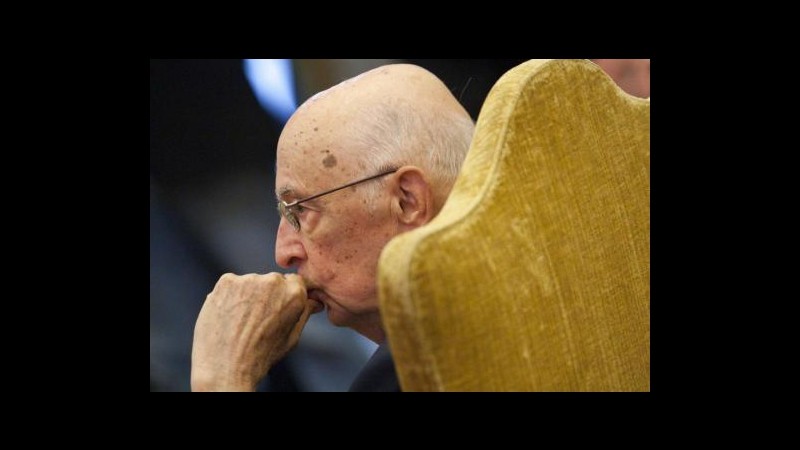 Napolitano: Istituzioni si facciano guidare dal bene comune