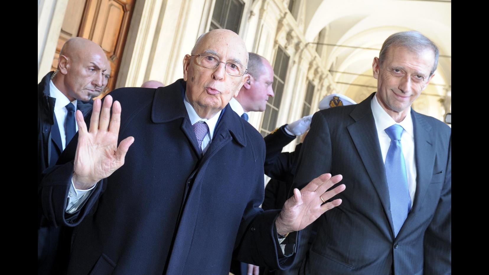 Mps, Napolitano: E’ una situazione grave, ho fiducia in Bankitalia