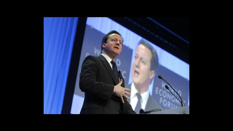 Ue, Cameron: Non vogliamo voltare le spalle a Europa