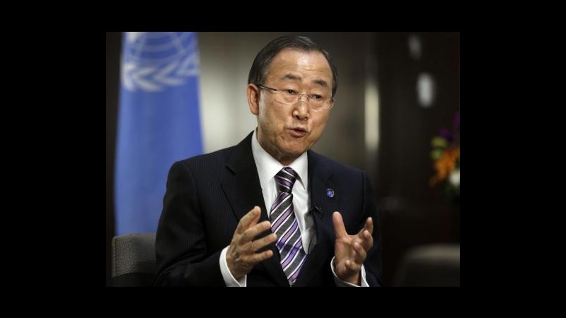 Ban Ki-moon: Obiettivi 2013 accordo globale su clima e pace in Siria