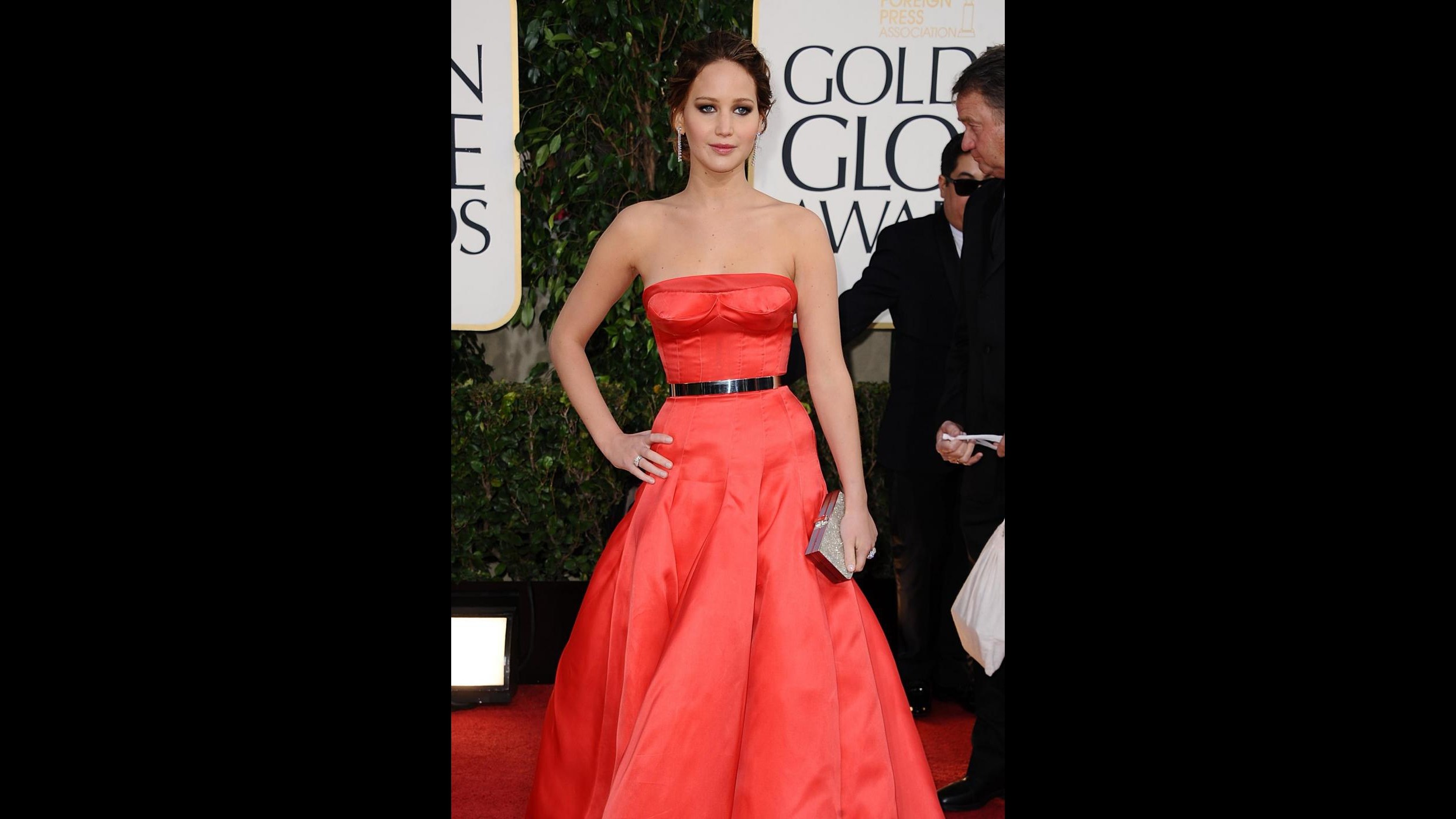 Golden Globe, Lawrence e Cotillard, due gemelle in rosso Dior