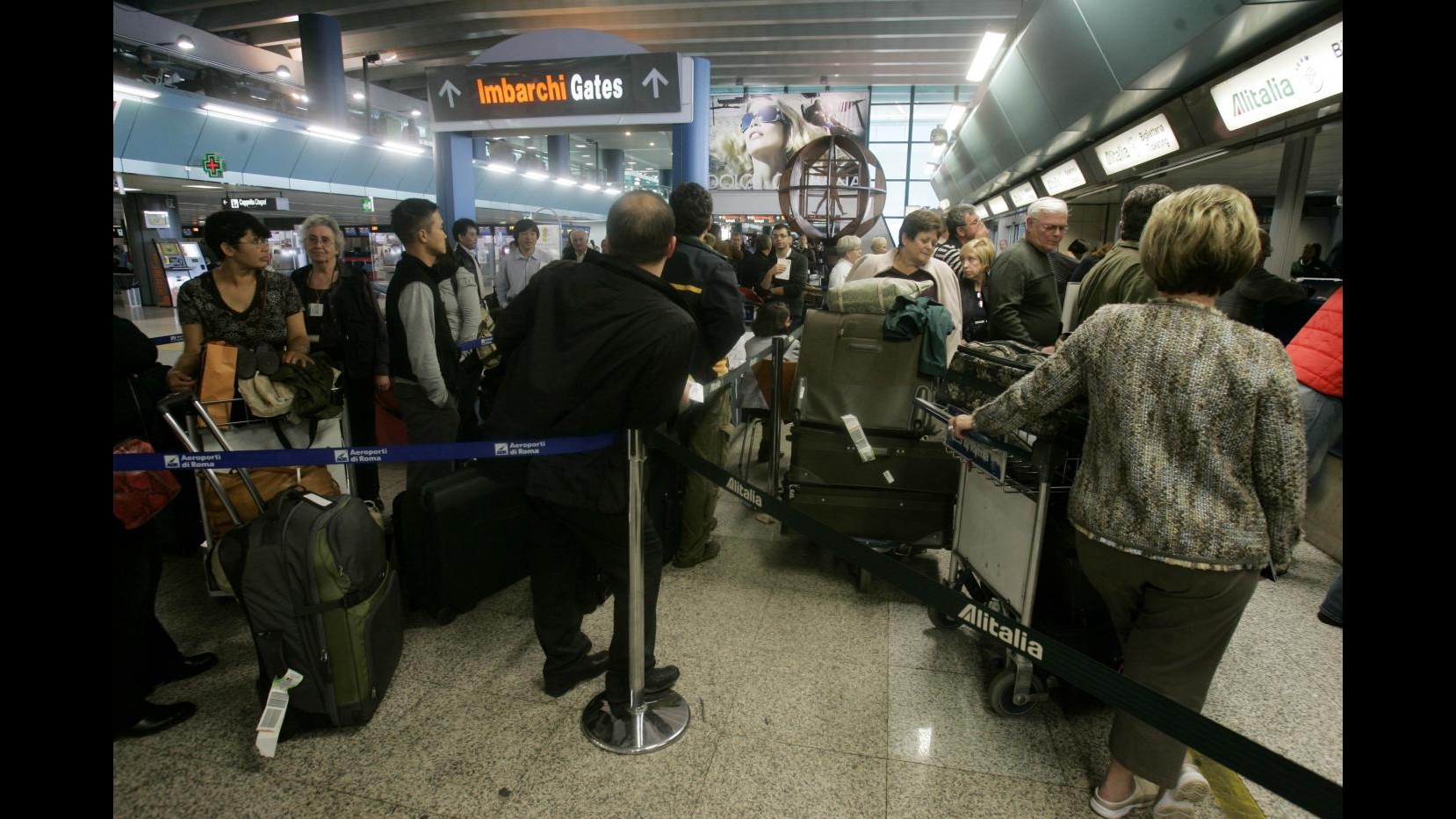 Roma, parte del sistema check-in di Fiumicino in tilt per 90 minuti