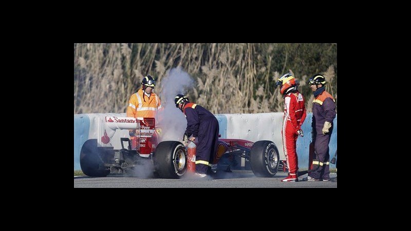 F1, test Jerez: si ferma la Ferrari di Pedro De la Rosa