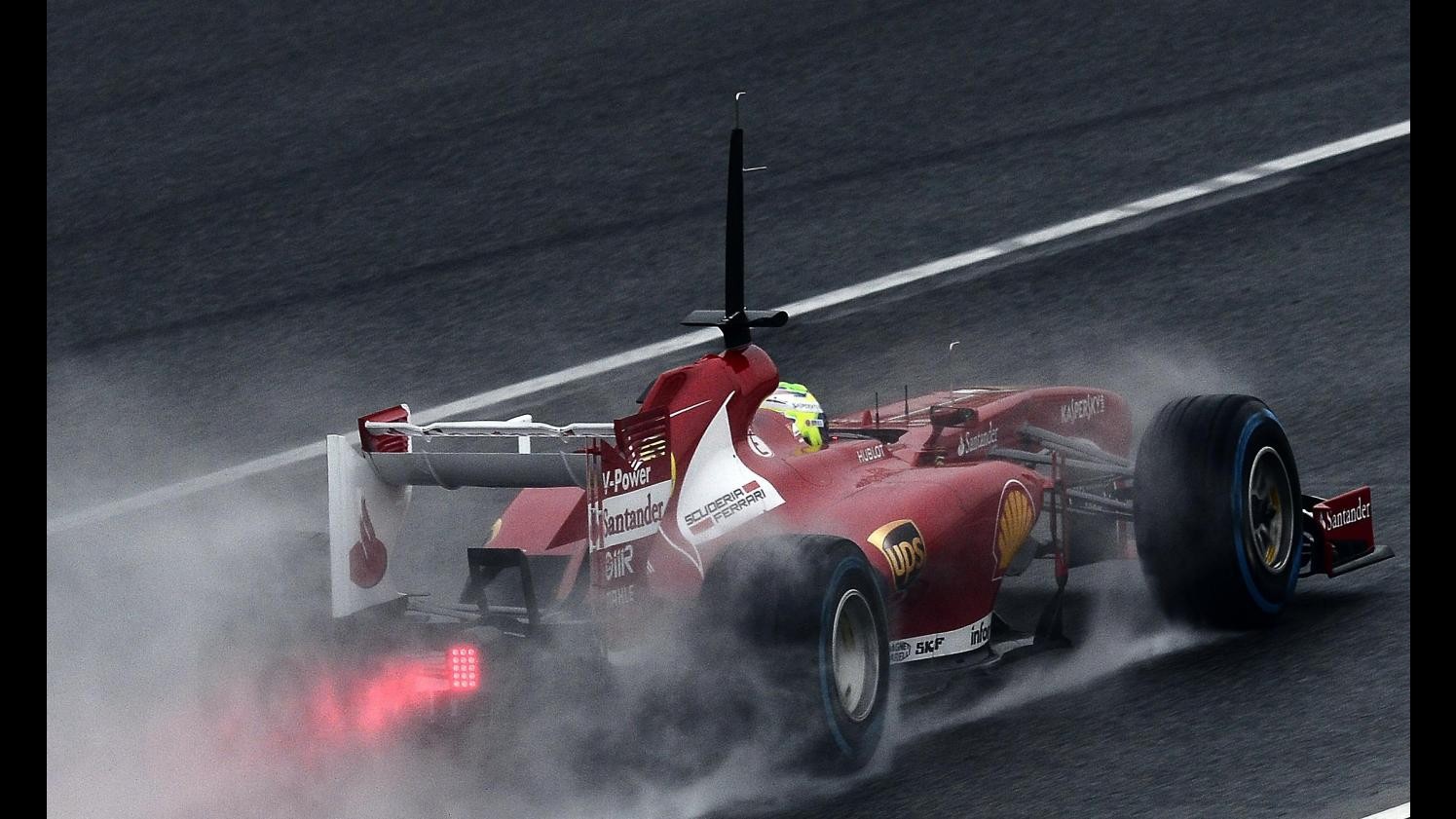 F1, test Barcellona: pioggia condiziona ultima giornata, Massa 7°