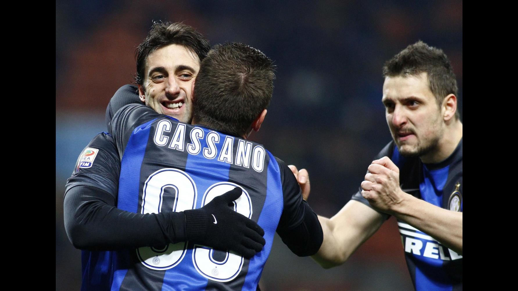 Serie A, l’Inter scaccia la crisi: Cassano e Milito stendono il Chievo