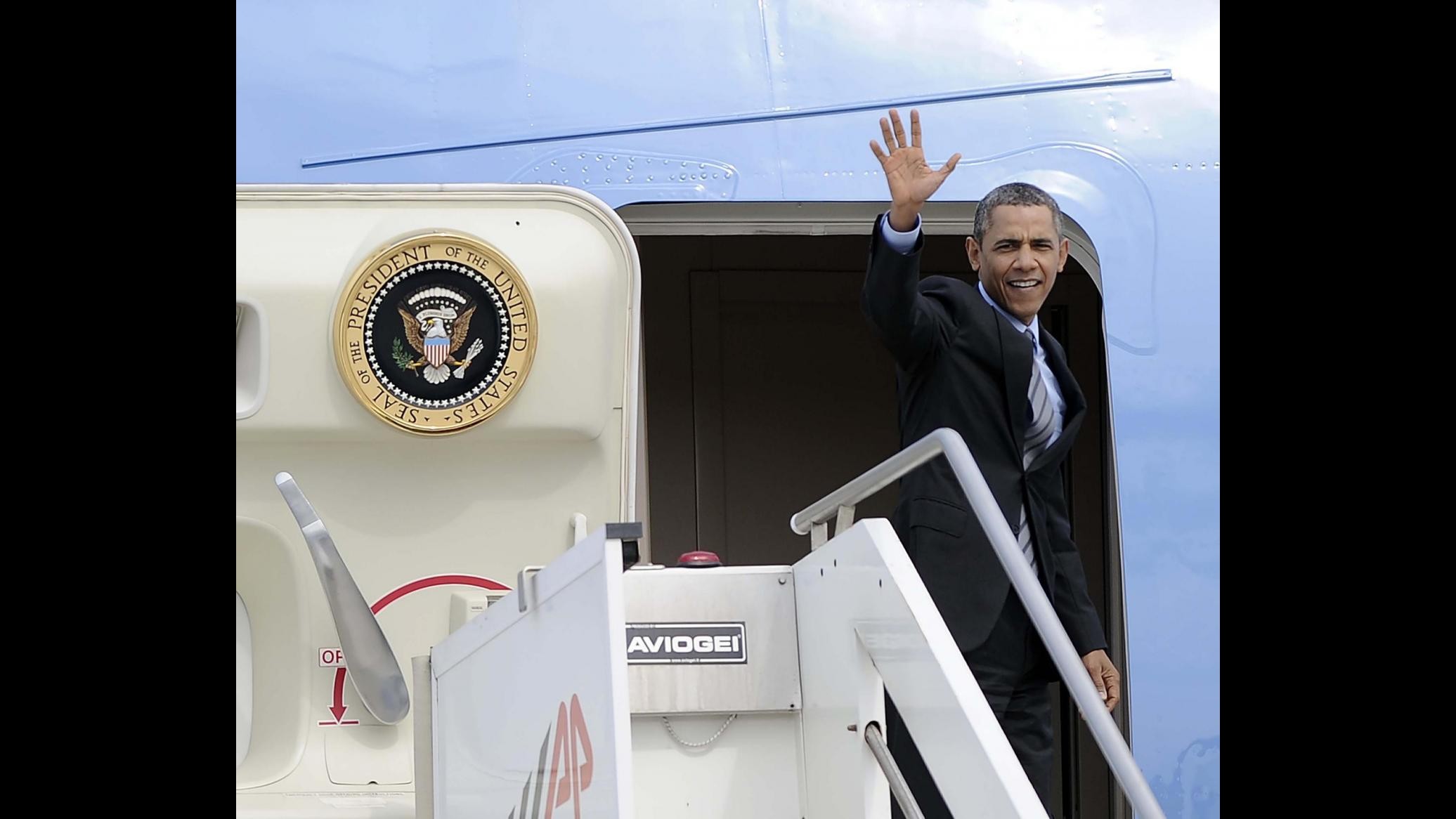 Italia-Usa, Obama decolla da Fiumicino: si chiude visita in Italia