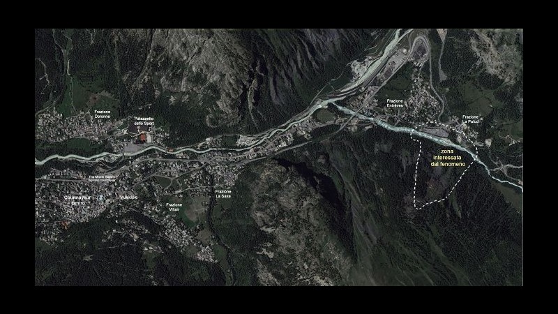 SCHEDA Courmayeur, tutti i numeri della frana di aprile