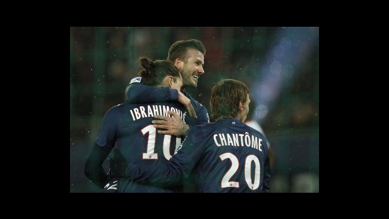 Ligue 1, Psg batte Marsiglia 2-0 e festeggia esordio Beckham