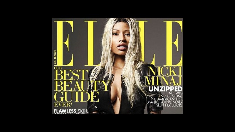 Nicki Minaj con un nuovo look senza eccessi sulla copertina di Elle