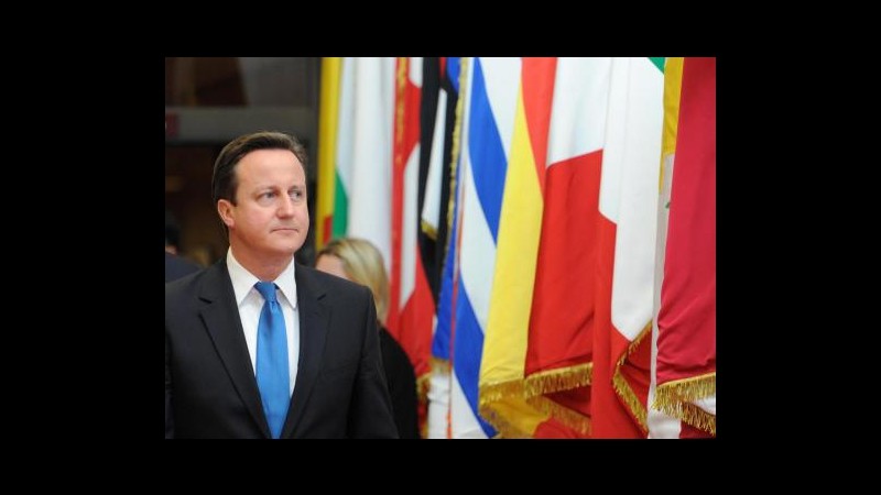 Siria, Cameron: Londra pronta a veto su estensione embargo Ue su armi