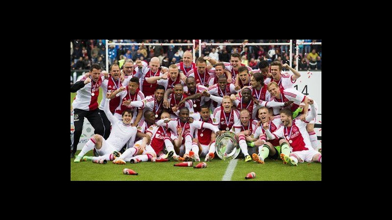 Olanda, Ajax vince campionato per il quarto anno di fila. Titolo n. 33 per i Lancieri
