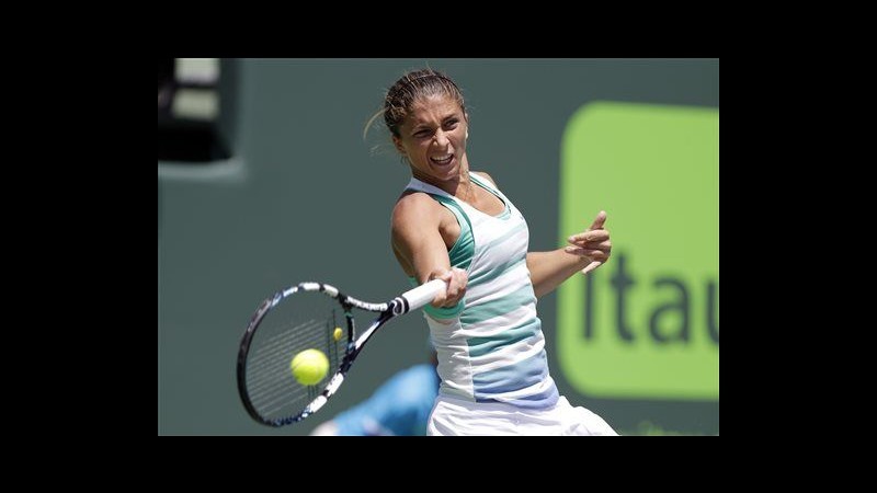 Tennis, Wta Miami: Errani lotta ma esce ai quarti contro Sharapova