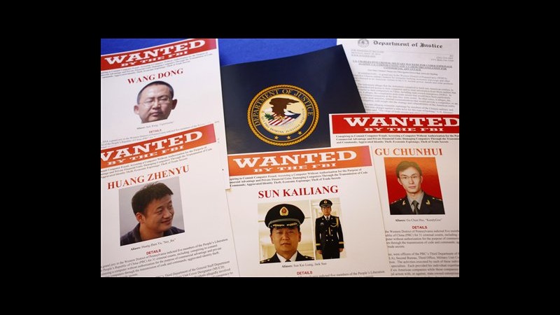 Usa, fonti Casa Bianca:Accuse spionaggio industriale a 5 ufficiali Cina