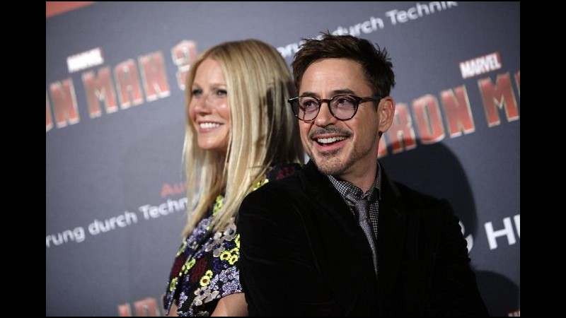 Robert Downey Jr e Gwyneth Paltrow su red carpet parigino di Iron Man 3