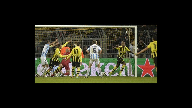 Champions, Borussia Dortmund elimina Malaga all’ultimo respiro: 3-2