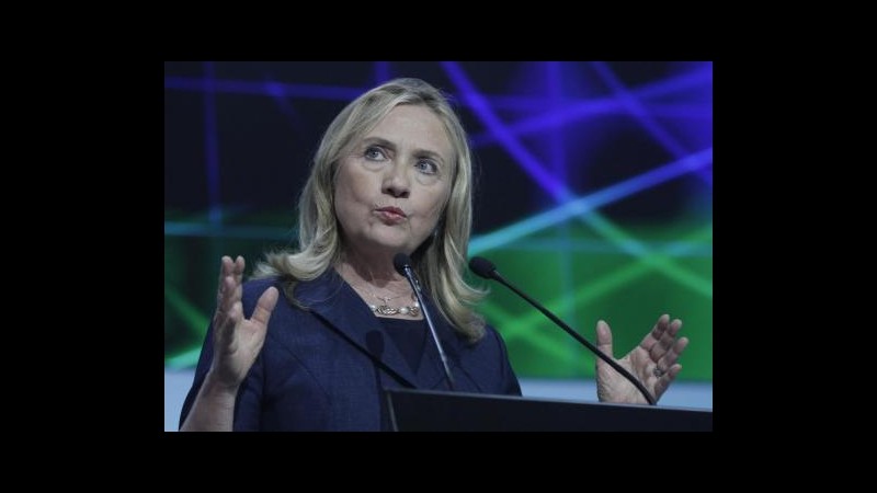 Hillary Clinton: Parità per le donne è questione irrisolta XXI secolo