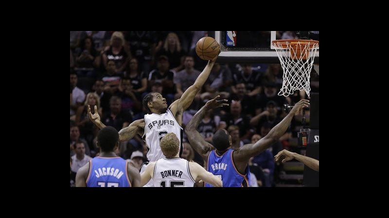 Playoff Nba, S. Antonio 3-2 contro Oklahoma: Thunder travolti 117-89 in gara 5