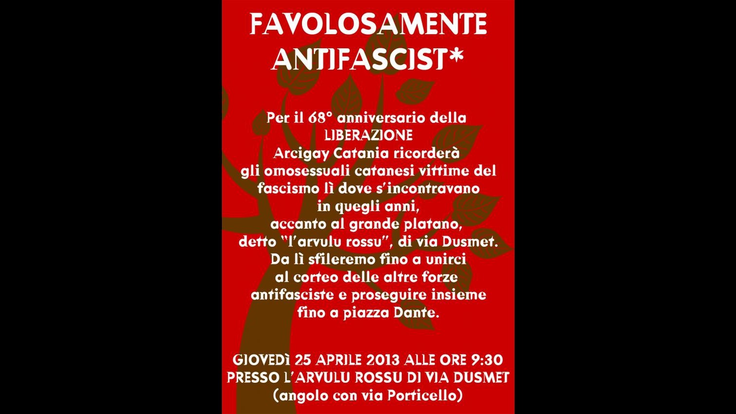 25 aprile, corteo Arcigay a Catania per ricordare omosessuali esiliati