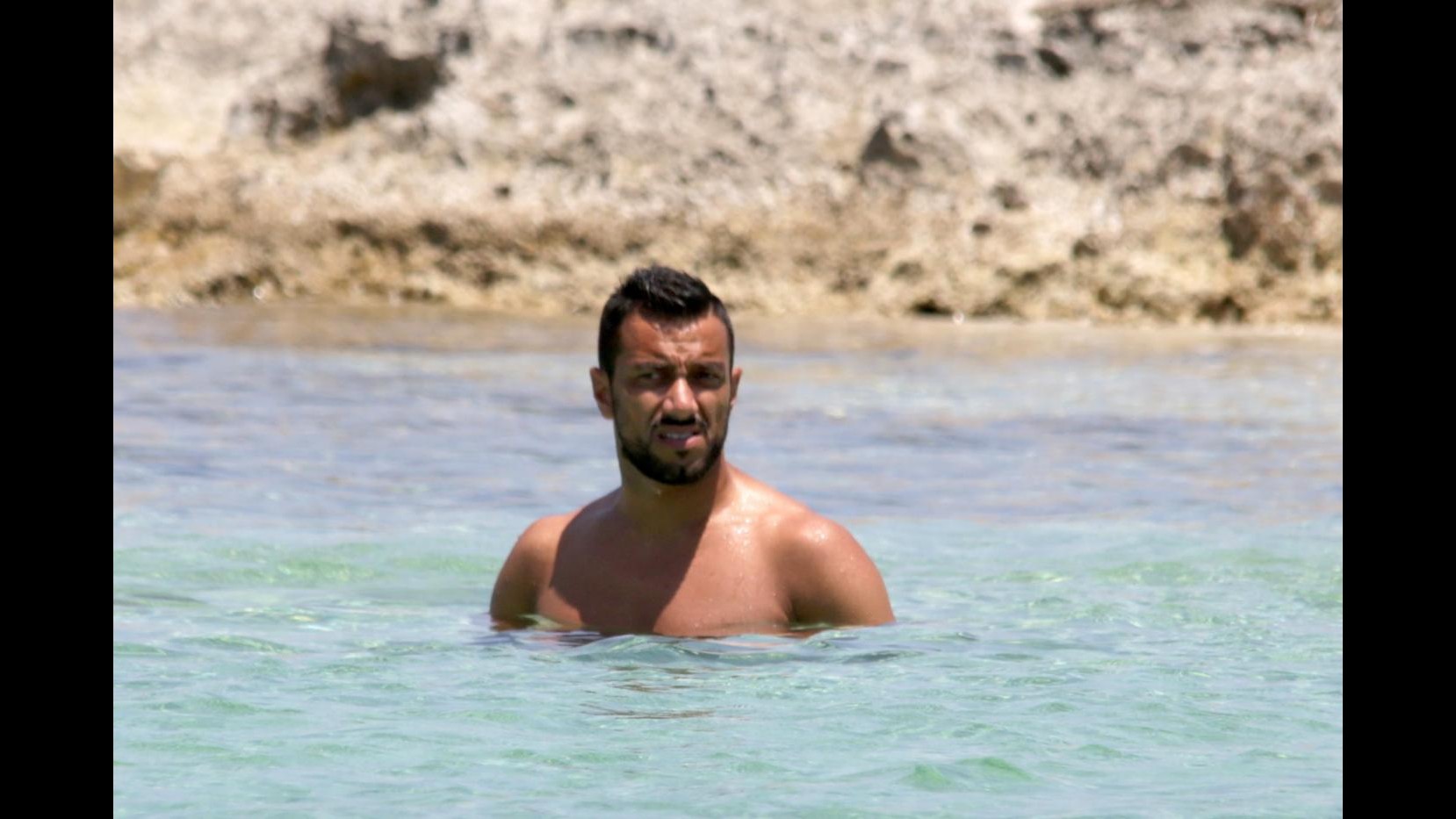 Quagliarella a Formentera mostra i muscoli