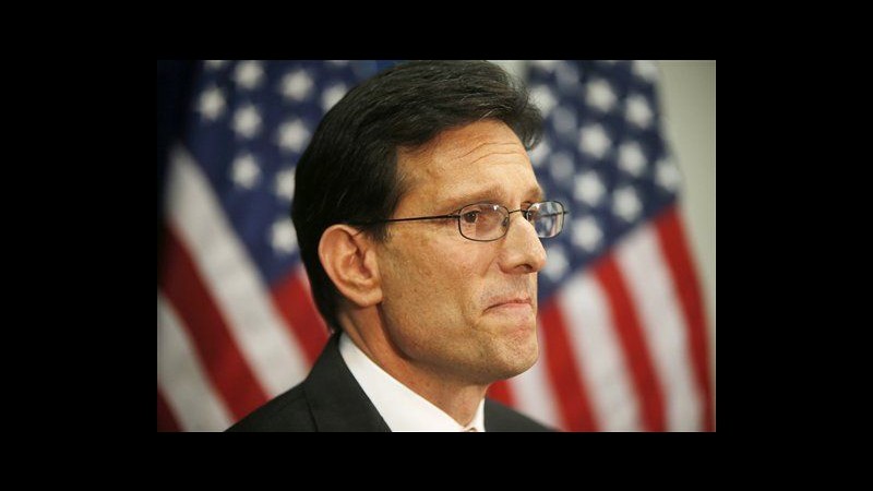 Usa, Cantor: Dimissioni da leader maggioranza Camera il 31 luglio