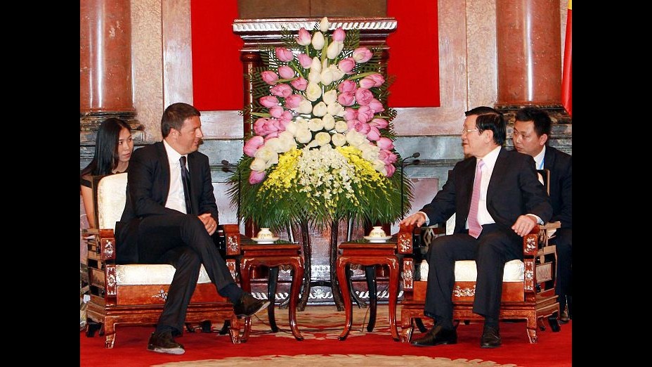 Italia-Vietnam, Renzi: Obiettivo interscambio 5 mld, di corsa anche ad Hanoi