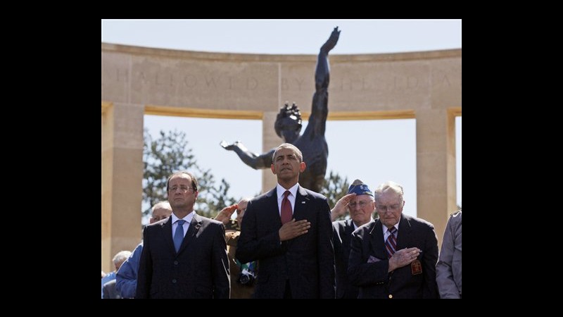 D-Day, Obama ai veterani: Vostra eredità è in buone mani. Hollande: Non dimentichiamo