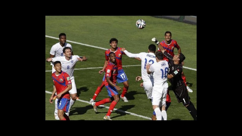 Mondiali 2014, Inghilterra delude ancora: Costa Rica chiude prima