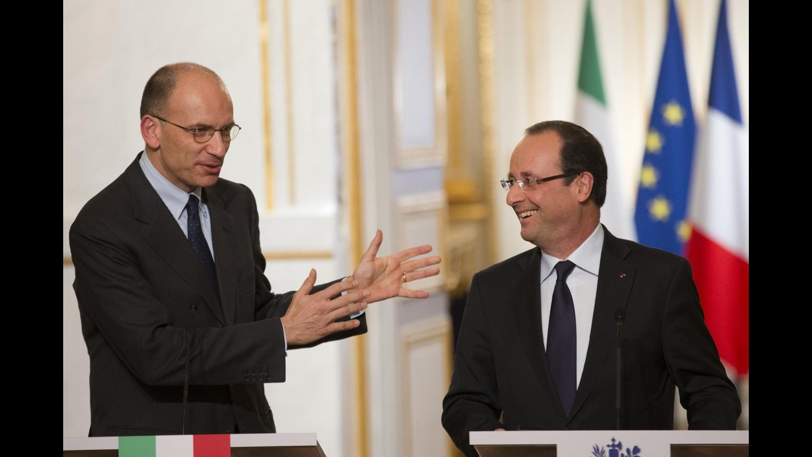 Letta incontra Hollande, asse Italia-Francia per crescita in Europa
