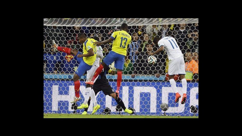 Mondiali 2014, Valencia guida riscossa dell’Ecuador: Honduras cede 2-1
