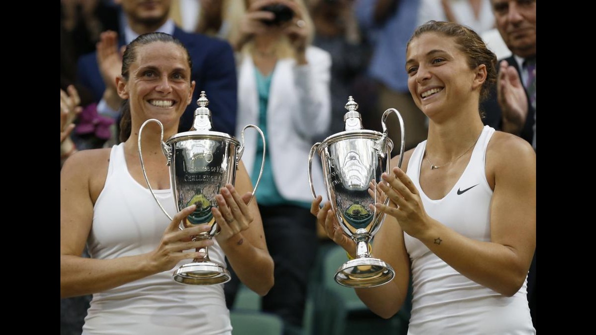 Wimbledon, per Errani-Vinci storico trionfo in finale doppio