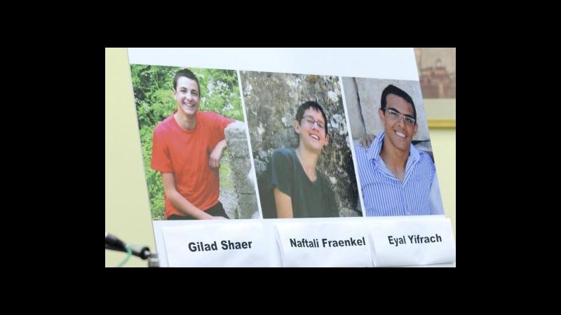 Trovati morti i 3 ragazzi israeliani rapitiNetanyahu: Hamas la pagherà