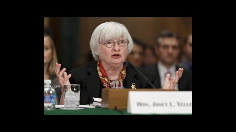 Yellen: Fed può alzare in anticipo tassi se mercato lavoro Usa migliora