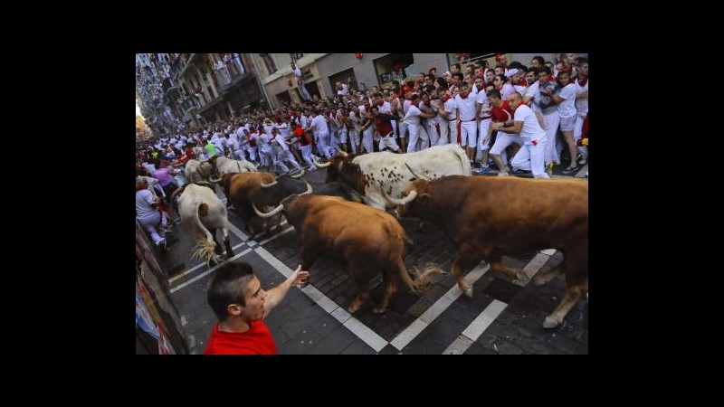 Spagna, 1° giorno di corsa tori a Pamplona: 4 feriti, nessun incornato