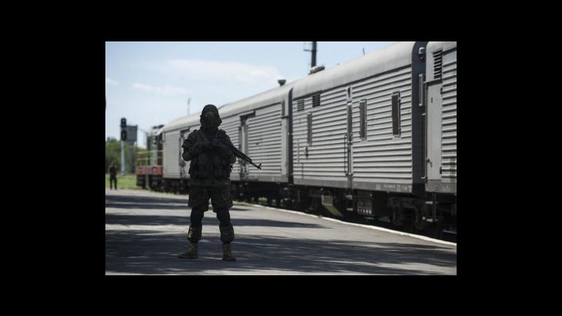 Ucraina, partito per Kharkiv treno con salme di vittime schianto