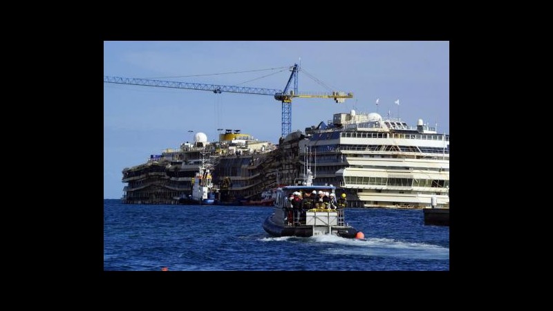 Costa Concordia, Porcellacchia: Modesto sversamento di olio in mare