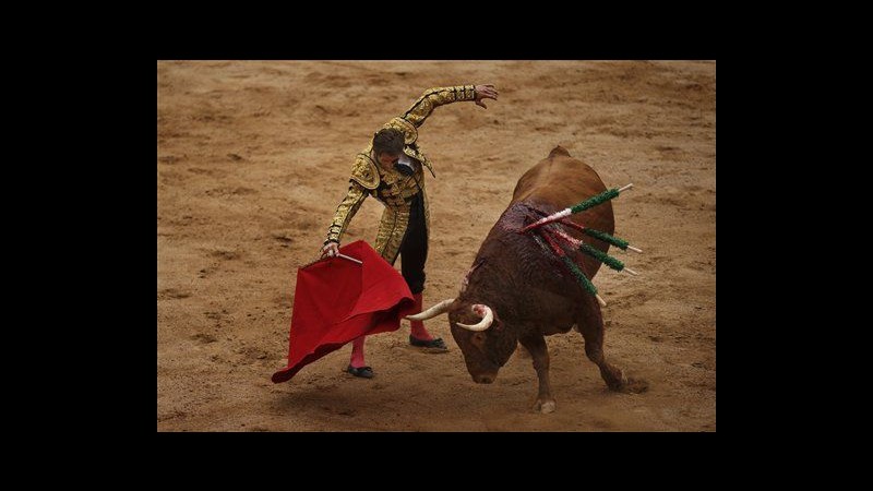 Spagna, un ferito grave in calca fuori da arena a Pamplona