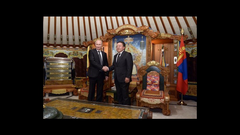 Mongolia, Putin in visita per colloqui su rapporti bilaterali