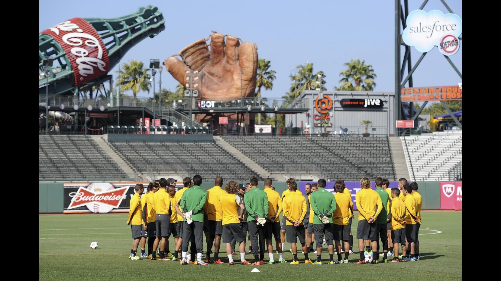 Juventus, allenamento nel tempio dei San Francisco Giants