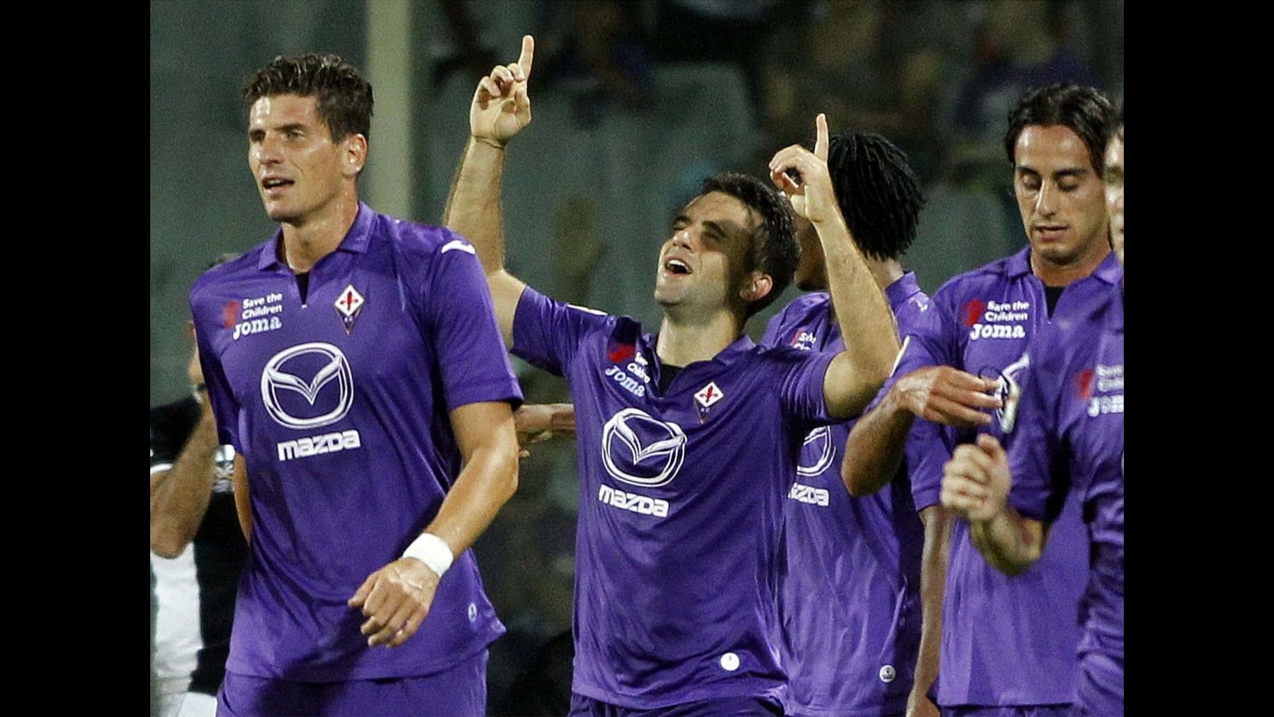 Primi tre punti per Fiorentina, 2-1 al Catania. Torna al gol Giuseppe Rossi