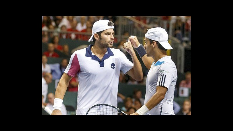 Coppa Davis, l’Italia c’è: Fognini-Bolelli si aggiudicano doppio, Svizzera avanti 2-1