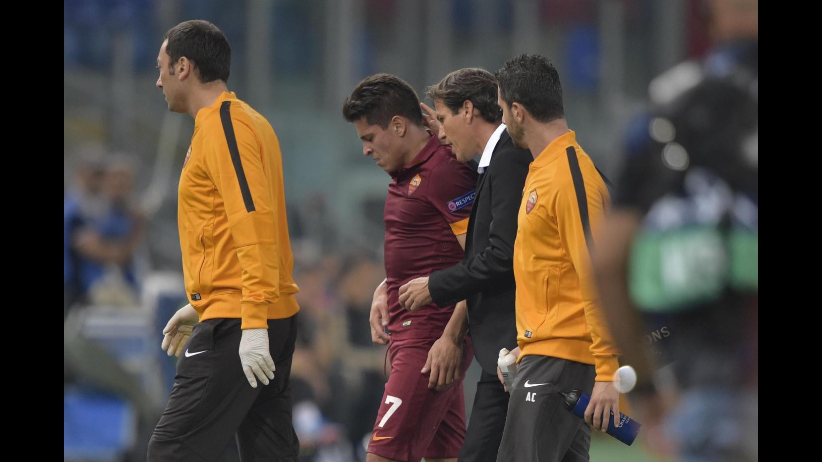Roma: lesione muscolare di primo grado per Iturbe, a rischio gara con la Juve