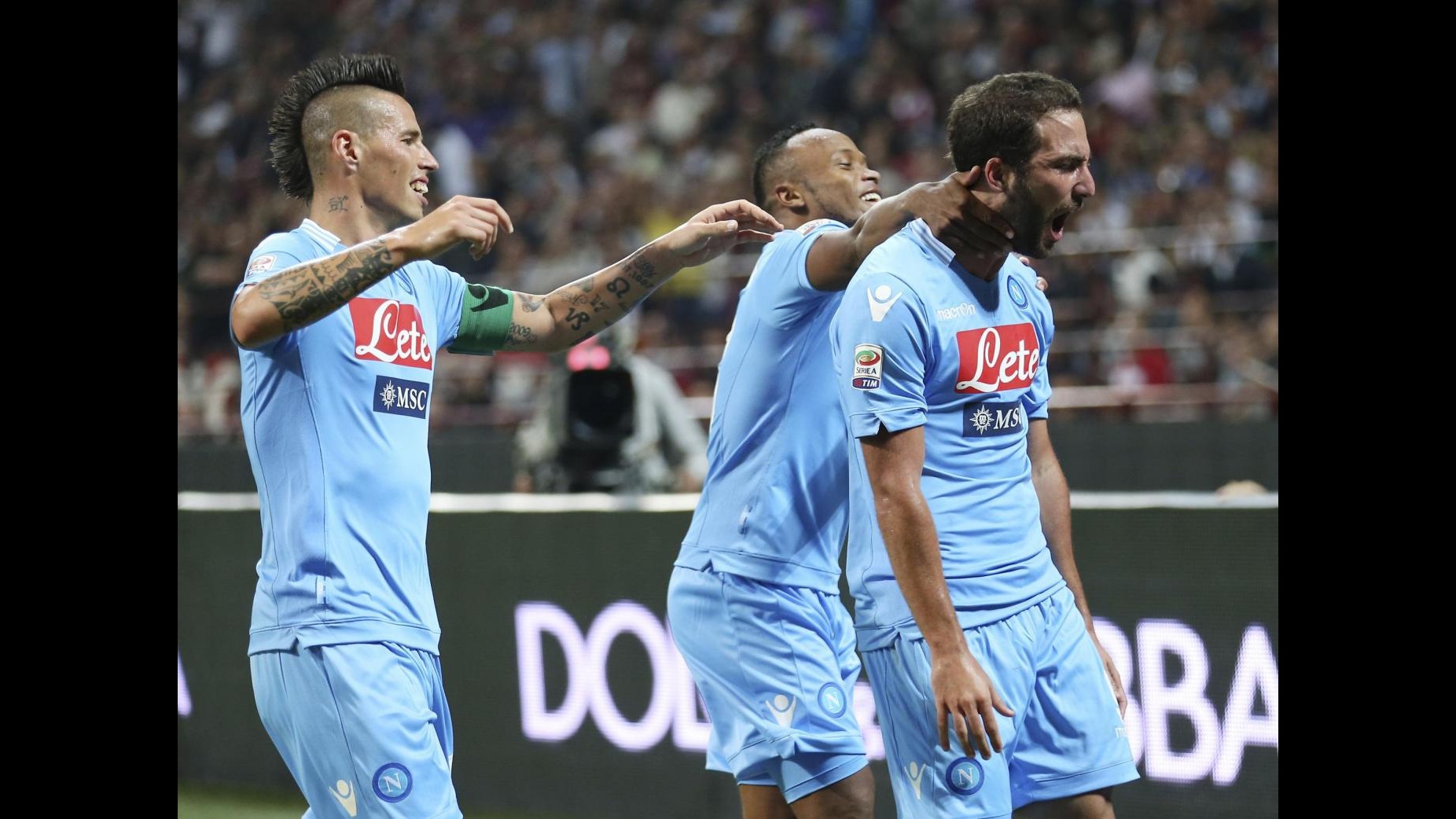 Serie A, Napoli corsaro a Bratislava: Hamsik e Higuain affondano lo Slovan