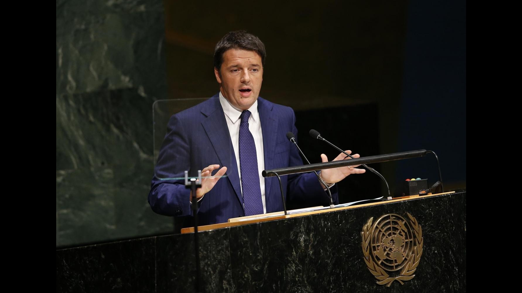 Renzi all’Onu: Il futuro deve tornare ad essere una promessa